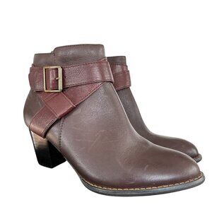 Vionic Trinity Boots Womens US Size 6 Brown Leather Booties TVW5300 Ankle Short